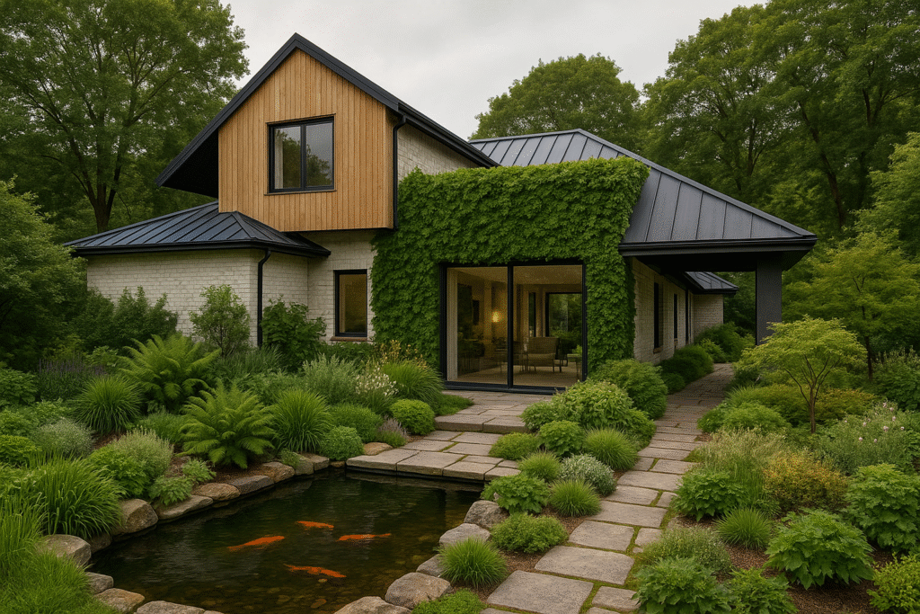 Lush Courtyard Farmhouse