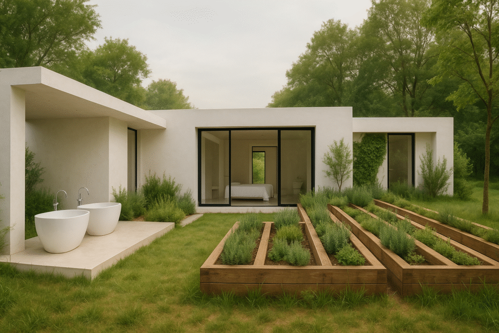 Minimalist Courtyard Farmhouse